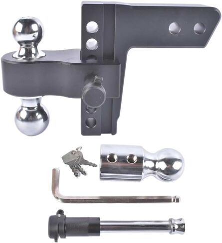 Adjustable Trailer Hitch Tri Ball 1-7/8 Inch 2 Inch 2-5/16 Inch Fits 2.5 Inch Receiver in Kuwait