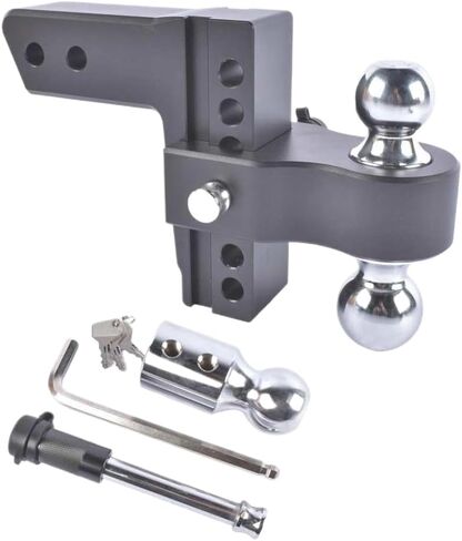 Adjustable Trailer Hitch Tri Ball 1-7/8 Inch 2 Inch 2-5/16 Inch Fits 2.5 Inch Receiver in Kuwait