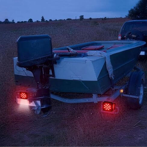 LED Trailer Light Kit, 12V Submersible Boat Trailer Tail Light and Wiring Kit, IP68 Waterproof for Under 80 Inch Boat utility Trailer Trucks Campers RVs Snowmobiles DOT Compliant in Kuwait