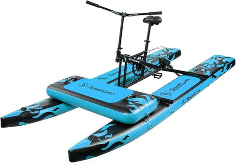 Spatium Sup Water Bike 2.0 قارب بدواسات قابل للنفخ كاياك دراجات مائية لبحيرة صيد السمك قارب دواسة أكثر استقرارًا وسهل القيادة على الماء in Kuwait