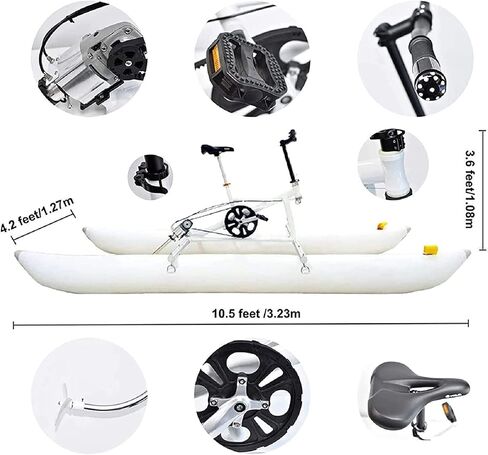 Water Bikes, Inflatable Kayak Bikeboat for Lake, Outdoor Pedal Bicycle Boat, Water Sports Touring Kayaks Sea for Sport Fun Fishing, Water Sports Equipment in Saudi Arabia