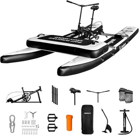 دراجة مائية Spatium SUP - قارب بدواسة قابل للنفخ لشخص واحد - قوارب الكاياك ولوح التجديف - متعة الماء والصيد + حصيرة in Kuwait