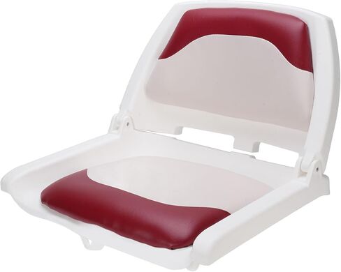 Pontoon Boat Seats, Sun Proof PU Leather Memory Foam Filling Fold Down Boat Seat, Low Back Fishing Seat with Backrest for Yacht Pontoon Kayak Dock Fishing in Saudi Arabia