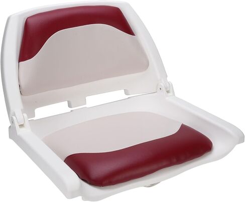 Pontoon Boat Seats, Sun Proof PU Leather Memory Foam Filling Fold Down Boat Seat, Low Back Fishing Seat with Backrest for Yacht Pontoon Kayak Dock Fishing in Saudi Arabia