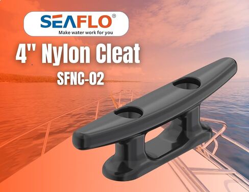 SEAFLO Boat Cleat Black Nylon Dock Cleat Kayak Cleat, 3", 4", 5", 6", 8" - (Choose Size & Qty) in Kuwait