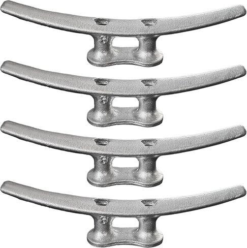 Boat Dock Cleats Galvanized 8"/10"/12" Large Cast Iron Dock Cleats Marine Grade Rope Cleat for Mooring, Pier, Deck, Tie Down in Kuwait
