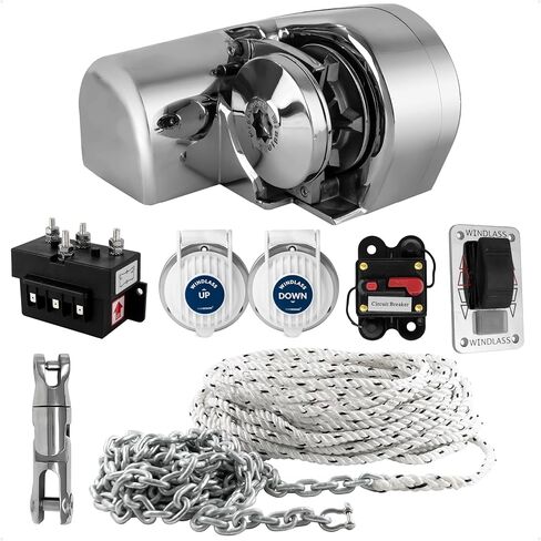 Five Oceans 12V DC Electric Boat Anchor Windlass – Heavy-Duty Marine-Grade Construction, Powerful & Reliable Anchoring System for Boats in Saudi Arabia