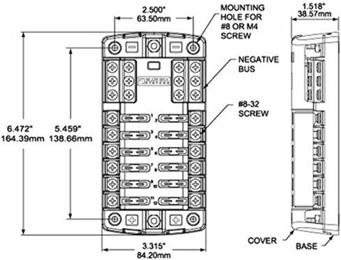 AMRB-5026 Blue Sea ST Blade Fuse Block مع ناقل سلبي - 12 دائرة in Saudi Arabia