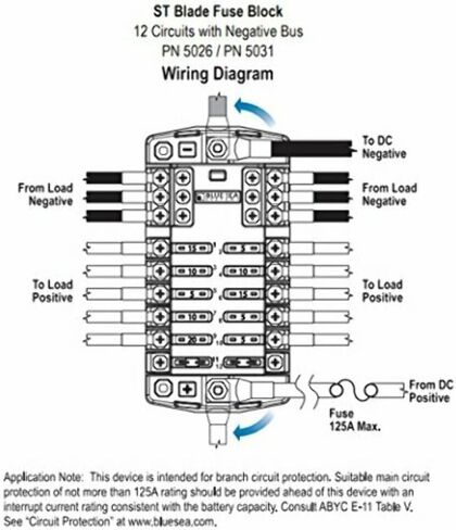 AMRB-5026 Blue Sea ST Blade Fuse Block مع ناقل سلبي - 12 دائرة in Saudi Arabia