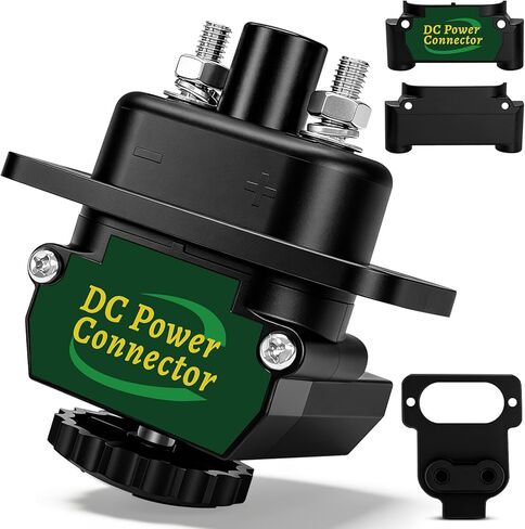 قابس محرك التصيد DC 027-0004-KIT، موصل الطاقة، طقم محرك الصيد 12 فولت - 48 فولت على شكل حرف L واستبدال التركيب الخطي المستقيم لبطارية البطارية بقدرة 80 أمبير/90 أمبير in Kuwait