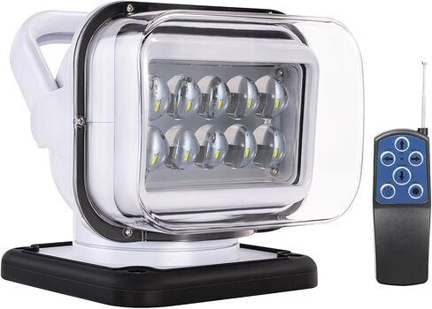 مصباح كشاف LED من Niceky للشاحنة، ضوء بحث LED عن بعد، إعادة تعيين تلقائي 360 درجة دوارة للقارب للصيد البحري على الطرق الوعرة بيك أب SUV UTV Go في الهواء الطلق، 6 مغناطيسات قوية 50 وات 5000 لومن 12 فولت 24 فولت (أبيض) in Saudi Arabia
