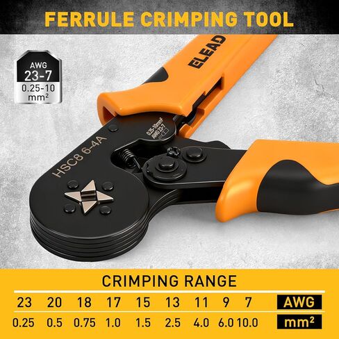 2180-Piece Ferrule Crimping Tool Kit, Wire Ferrules Connectors, Quadrilateral Crimp Ratchet Pliers for 0.25-10mm² AWG 23-7 with Wire End Ferrules Terminals, Tie Tape in Saudi Arabia