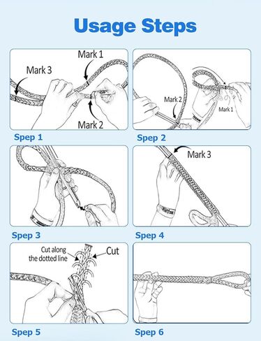 Mellbree Rope Splicing Tools, 7 Pcs 1/4", 5/16", 3/8", 7/16", 1/2" Rope FID with Pusher for Boating, Sailing, Dock Lines & Anchor Ropes – Heavy Duty for Braid Ropes in Saudi Arabia