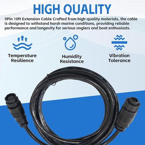 000-00099-006 Extension Cable 9 Pin 10ft Fit for Lowrance LSS-1 LSS-2 Structure scan transducer #3005.6907 in Kuwait