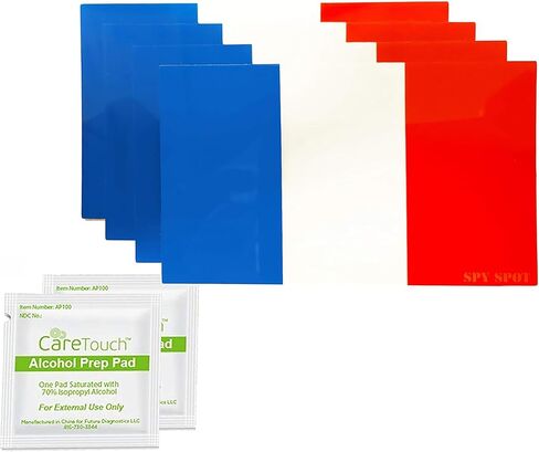 Flag of France | 4 Pack | 4" x 2.5" | French Flag Sticker Auto Decal Auto Car Window Decal Bumper Heavy Duty Water Resistant Français Drapeau Vive La France by Spy Spot in Kuwait