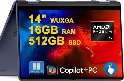 Dell Inspiron 14 7440 2-in-1 Laptop 14" WUXGA Anti-Glare Touchscreen Intel 10-core Core 7 150U (Beats i7-1355U) 16GB DDR5 1TB SSD Backlit FHD Camera ExpressCharge MaxxAudio Pro Win11Pro in Kuwait