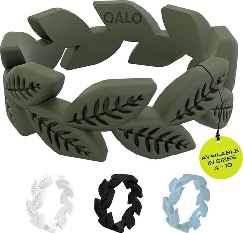 QALO Silicone Ring for Women - Breathable & Durable Silicone Wedding Bands - Comfort Fit Silicone Wedding Rings - Rubber Engagement Rings for Her in Kuwait