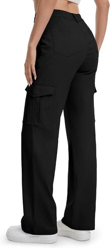 SEVEGO Tall Women's 32/34/36 Inseam Cargo Pants Straight Leg Casual Relaxed Work Trousers Streetwear Y2K 6 Pockets Chinos in Kuwait