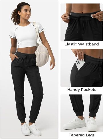 Women's 30/32/34/36 Tall Inseam Lightweight Workout Joggers Dance Studio Track Athletic Running Casual Pants in Kuwait