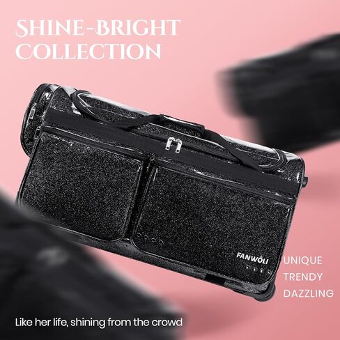 Fanwoli 28" Dance Bag with Garment Rack | Upgraded Stable System & Fabric | More Lightweight & Wear-Resistant | Ideal Competition Rolling Duffle Bag | Estimate 12/31 Back In Stock in Kuwait