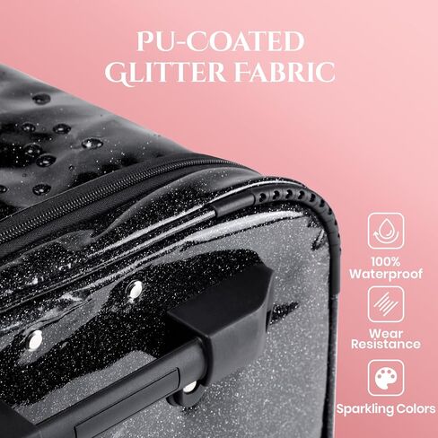 Fanwoli 28" Dance Bag with Garment Rack | Upgraded Stable System & Fabric | More Lightweight & Wear-Resistant | Ideal Competition Rolling Duffle Bag | Estimate 12/31 Back In Stock in Kuwait