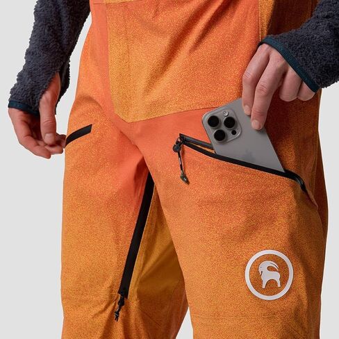 Backcountry, Cottonwoods LT Xpore 3L Bibs - Men's, Boundary Orange Ombre/Black, M in Saudi Arabia