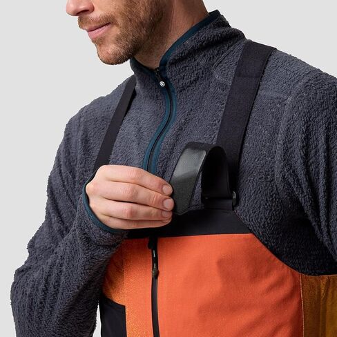 Backcountry, Cottonwoods LT Xpore 3L Bibs - Men's, Boundary Orange Ombre/Black, M in Saudi Arabia