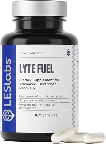 LES Labs Lyte Fuel - استبدال المنحل بالكهرباء، والقدرة على التحمل، والأداء، وتشنجات العضلات ودعم الكيتو - المغنيسيوم والزنك والبوتاسيوم والكروم - مكمل غير معدّل وراثيًا - 100 كبسولة in Kuwait
