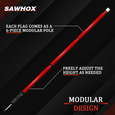مجموعة أعلام ركن كرة القدم مع حقيبة حمل، أعلام زاوية حمراء لملاعب كرة القدم، أقطاب ABS معززة مقاس 60 بوصة للتدريب على المباريات ومثاقب الرشاقة (4 عبوات) in Kuwait