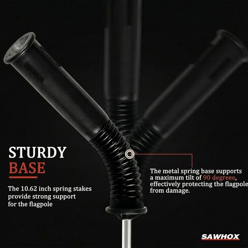 مجموعة أعلام ركن كرة القدم مع حقيبة حمل، أعلام زاوية حمراء لملاعب كرة القدم، أقطاب ABS معززة مقاس 60 بوصة للتدريب على المباريات ومثاقب الرشاقة (4 عبوات) in Kuwait