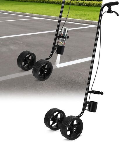CAROD Marking Paint Wand, Dual-Wheel Line Marking Wand Sprayer Compatible with Inverted Marking Paint, Side Push Marking Stick for Ground Sport Field Parking Lot Spray Applicator in Kuwait