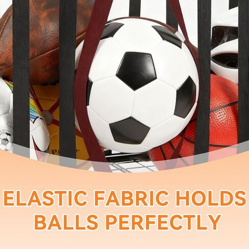 منظم جراج المعدات الرياضية، رف رياضي داخلي/خارجي للجراج، منظم تخزين الكرات مع سلة وخطافات وعجلات، تخزين الألعاب/المعدات الرياضية in Kuwait