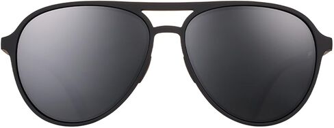 goodr Operation: Blackout Polarized Aviator Sunglasses for Men & Women, Large Sized (Mach G), Black Solid Frame with Black Non-Reflective Glare Reducing Lenses, UV400 Protection, No Slip, No Bounce in Kuwait