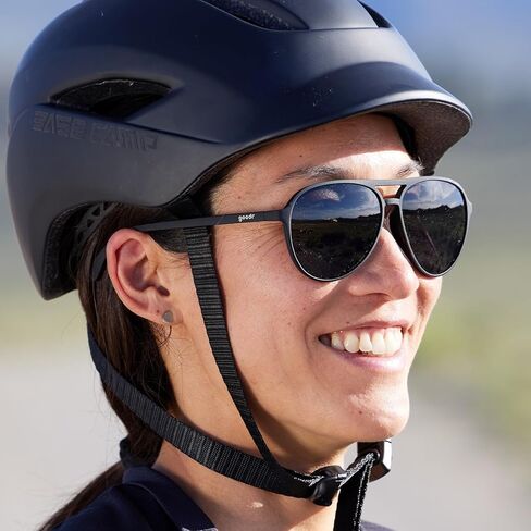 goodr Operation: Blackout Polarized Aviator Sunglasses for Men & Women, Large Sized (Mach G), Black Solid Frame with Black Non-Reflective Glare Reducing Lenses, UV400 Protection, No Slip, No Bounce in Kuwait