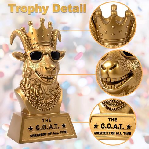 جائزة الفائز بكأس الماعز - جائزة مضحكة مصنوعة يدويًا مقاس 6 بوصات هي الأعظم على الإطلاق لبطل كرة القدم الخيالي، وأفضل لاعب في المكتب، وتقدير الموظفين، والرئيس وزملاء العمل، والفائز وهدايا الكمامة للرجال والأصدقاء in Kuwait