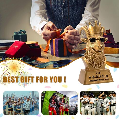 جائزة الفائز بكأس الماعز - جائزة مضحكة مصنوعة يدويًا مقاس 6 بوصات هي الأعظم على الإطلاق لبطل كرة القدم الخيالي، وأفضل لاعب في المكتب، وتقدير الموظفين، والرئيس وزملاء العمل، والفائز وهدايا الكمامة للرجال والأصدقاء in Kuwait