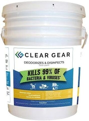 Clear Gear Disinfectant Cleaner, and Deodorizer For Sports Equipment, Gyms, and Fitness Centers - EPA-Registered, Hospital Grade, Made in USA - 1-Pack of 32 Oz Bottle Disinfecting Spray in Saudi Arabia