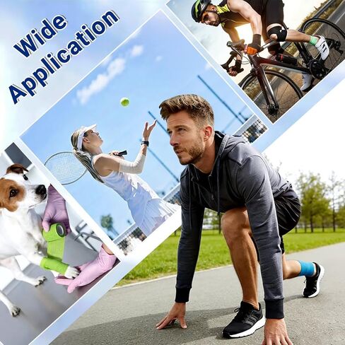 20 Pack Self Adhesive Bandage, Blue Athletic Tape, 2" x 5 Yards Elastic Cohesive Bandage Wrap, Breathable Self Adherent Wraps for Thumb, Finger, Sports, Wrist, Ankle and Swelling in Saudi Arabia