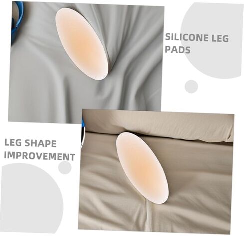 Ciieeo Silicone Calf Support Pads Self-Adhesive Anti-Chafing Leg Corrector Soft Protective Leg Shape Enhancer for Women Sports Use, 2 Pairs Skin Color in Saudi Arabia