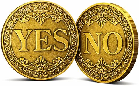 Yes/No Decision Coin – Metal Flip Coin for Choices, Collectibles & Games, Durable & Fun Tool for Everyday Decisions, Gifts & Tabletop Gaming in Saudi Arabia