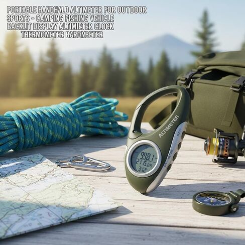 Digital Altimeter Barometer Thermometer for Hiking Camping Fishing - Portable Handheld Outdoor Sports Gear with Backlight Display,Car Travel Accessories in Kuwait
