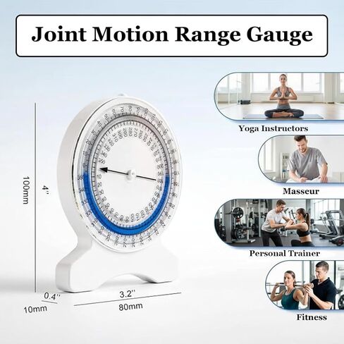 مقياس ميل الفقاعات 2 في 1 مع شريط قياس الجسم، نطاق مانع للتسرب من مقياس زاوية الحركة، مجموعة تقييم حركة المفاصل الاحترافية لطلاب PT واللياقة البدنية in Kuwait