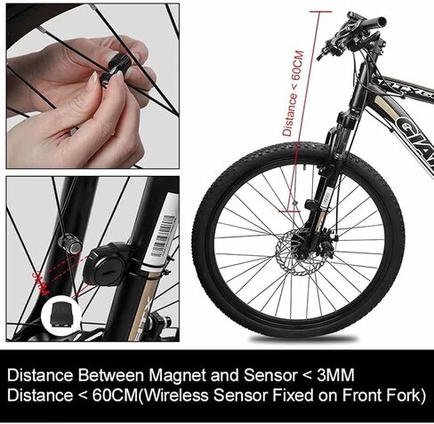Bicycle Odometer, Multifunctional Solar Powered Bicycle Speedometer, Wireless Waterproof Bicycle Computer Mileage Pedometer in Saudi Arabia