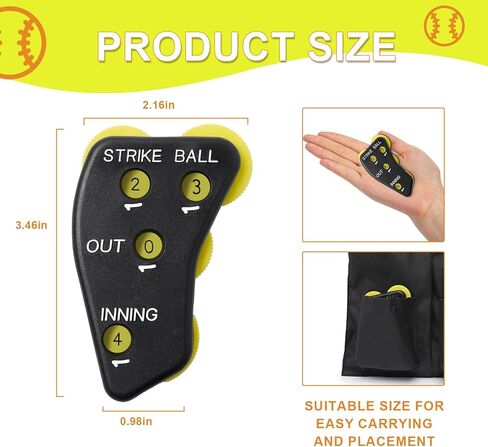 2 حزمة 4 عجلة البيسبول حكم الفرس مؤشر الحكم والعتاد الكرة اللينة معدات حكم الملعب عداد الفرس لتسجيل النقاط تسجيل عموميات الأدوار الكرات in Kuwait