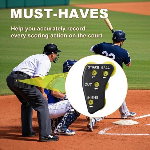 2 حزمة 4 عجلة البيسبول حكم الفرس مؤشر الحكم والعتاد الكرة اللينة معدات حكم الملعب عداد الفرس لتسجيل النقاط تسجيل عموميات الأدوار الكرات in Kuwait