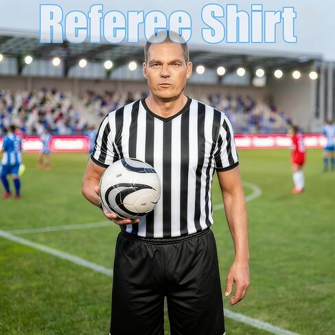 Referee Shirt, Basketball Referee Shirt Men, Ref Shirt V-Neck Men’s & Women’s Short Sleeve Referee Costume in Saudi Arabia