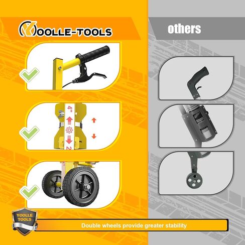 Striping Line Painting Wand, Industrial Two-Wheel Striping Spray Paint Wand for Line Paint Stripe Ground, Compatible with Inverted Striping Paint, Yellow(T-Tip Nozzle) in Saudi Arabia