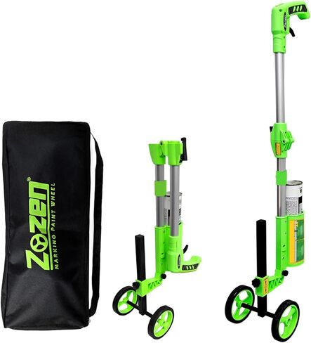 zozen Foldable Marking Paint Wand, 2-Wheel/Line Widths Adjustable/with Bag, Industrial Striping Line Painting Wand for Ground Striping, Parking Lot, Work with Inverted Striping Paint (T-Tip Nozzle) in Kuwait