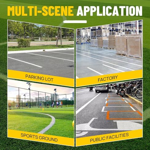 zozen Foldable Marking Paint Wand, 2-Wheel/Line Widths Adjustable/with Bag, Industrial Striping Line Painting Wand for Ground Striping, Parking Lot, Work with Inverted Striping Paint (T-Tip Nozzle) in Kuwait