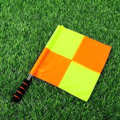 2-Pack Soccer Referee Flags, 14x14 Inches Ideal for linesmen and offside signaling in soccer games, these durable flags offer high visibility. Perfect for matches, training, and referee equipment. in Saudi Arabia